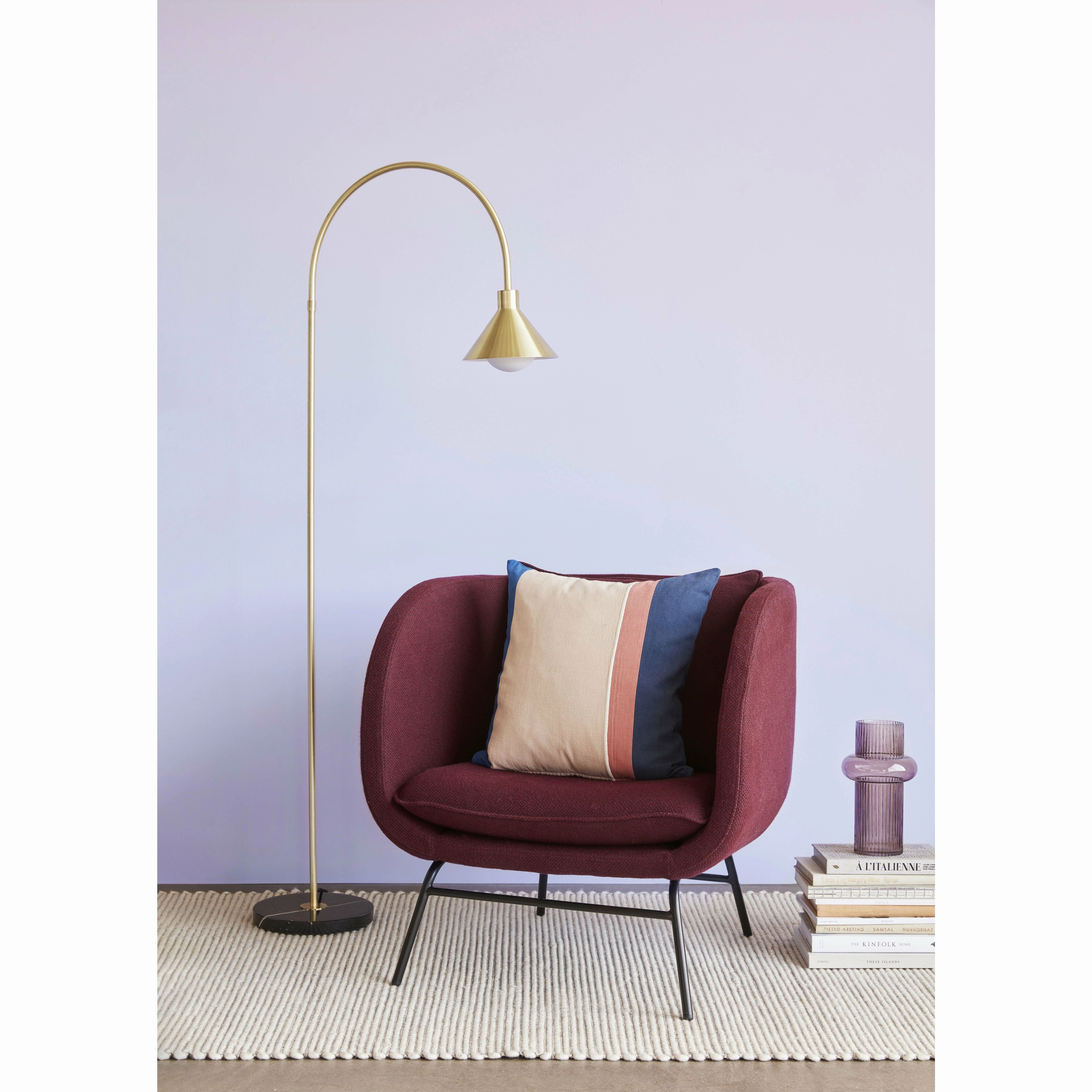 Hbsch Pipe Floor Lamp M/Marble Base Brass/Black