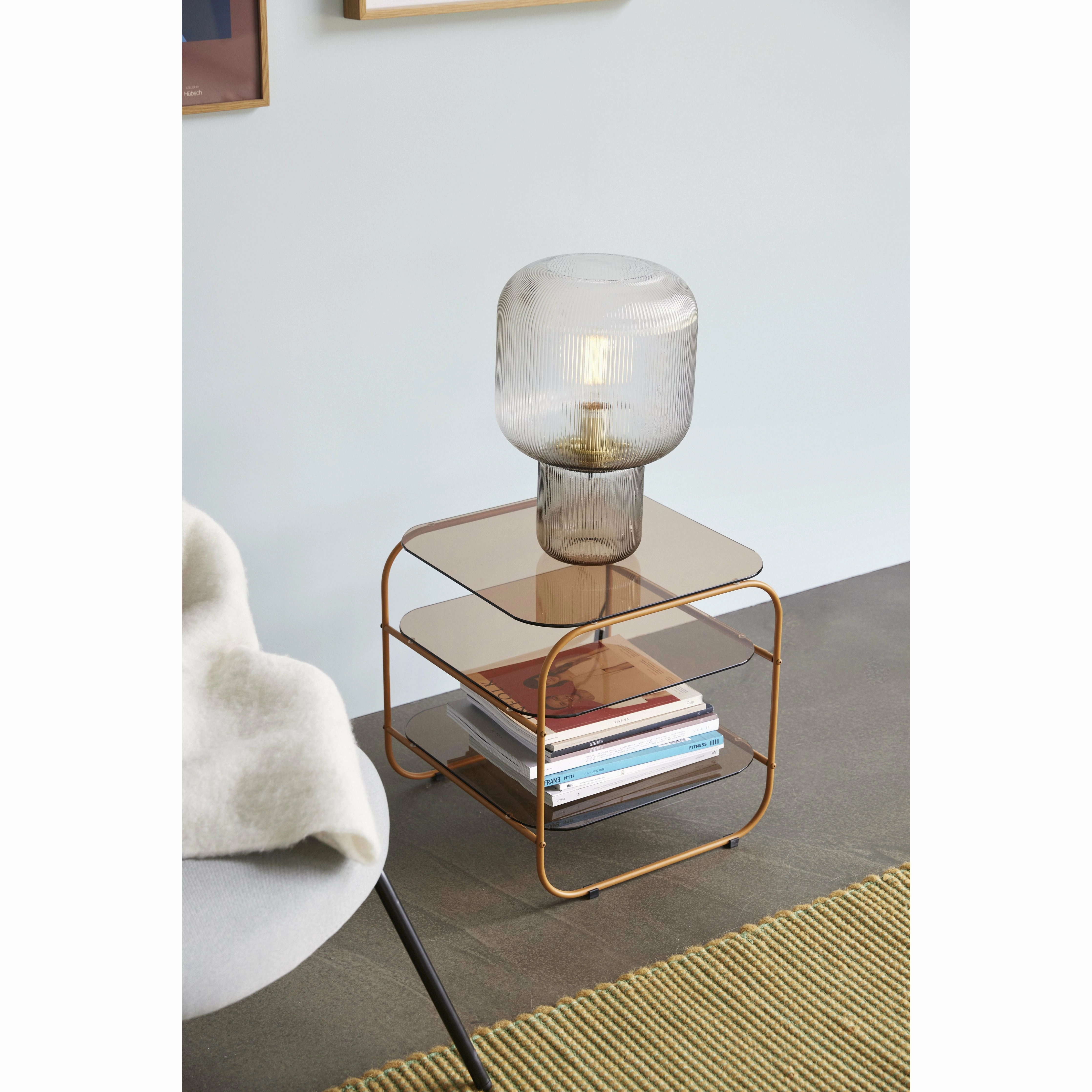Hbsch Pirum Table Lamp Glass Smoke
