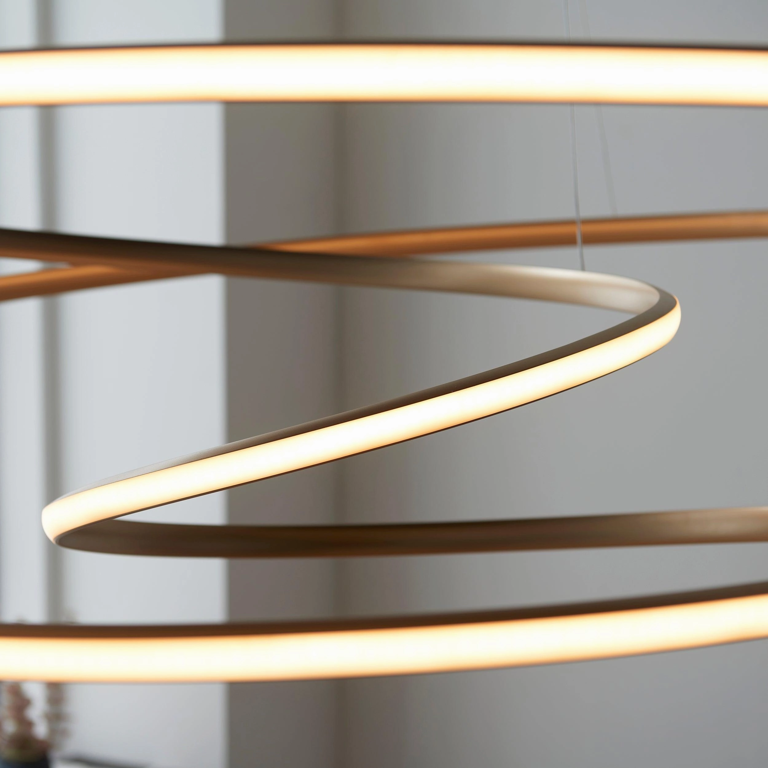 Helice Extra Large Spiral Gold Modern LED Pendant Light
