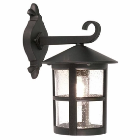 Hereford II Black Outdoor Large Downlighter Wall Light outdoor wall lamp