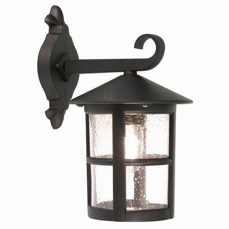Hereford II Black Outdoor Large Downlighter Wall Light outdoor wall lamp