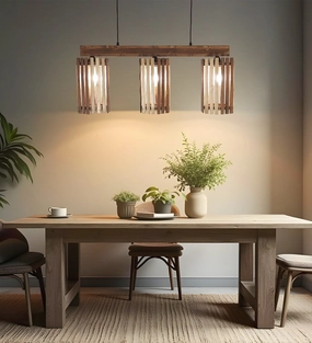 Hexa Brown 3 Series Hanging Lamp (BULB NOT INCLUDED) contemporary ceiling fixture
