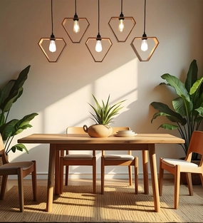 Hexad Brown 5 Series Hanging Lamp (BULB NOT INCLUDED) contemporary ceiling fixture