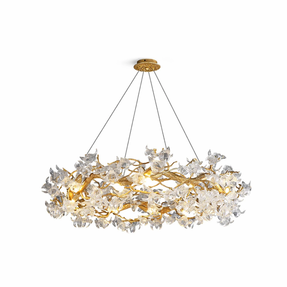Hibiscus Flower Chandelier flowerpot LED lamp
