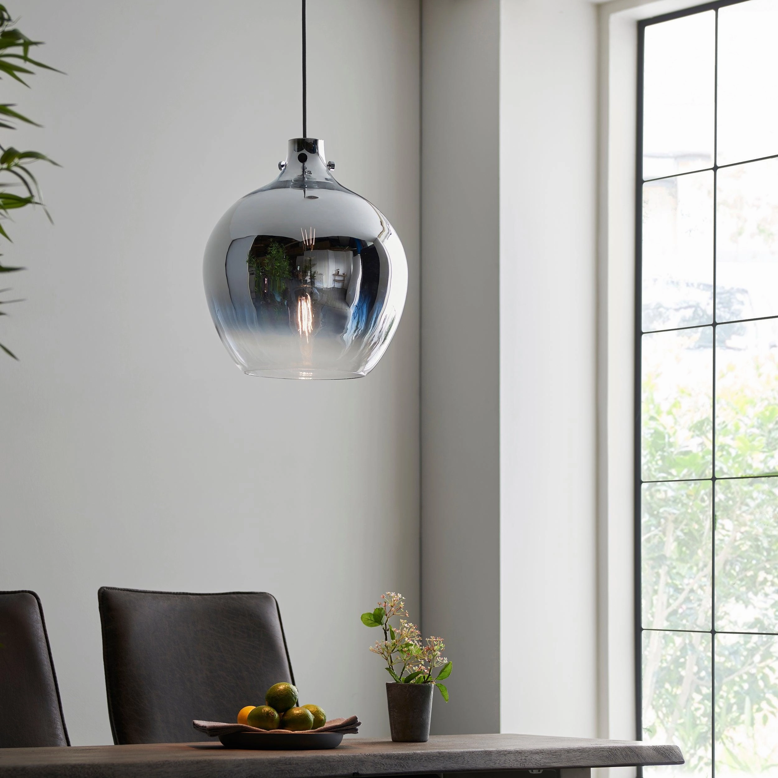 Highgate Nickel Ceiling Pendant With Metallic Ombre Finish