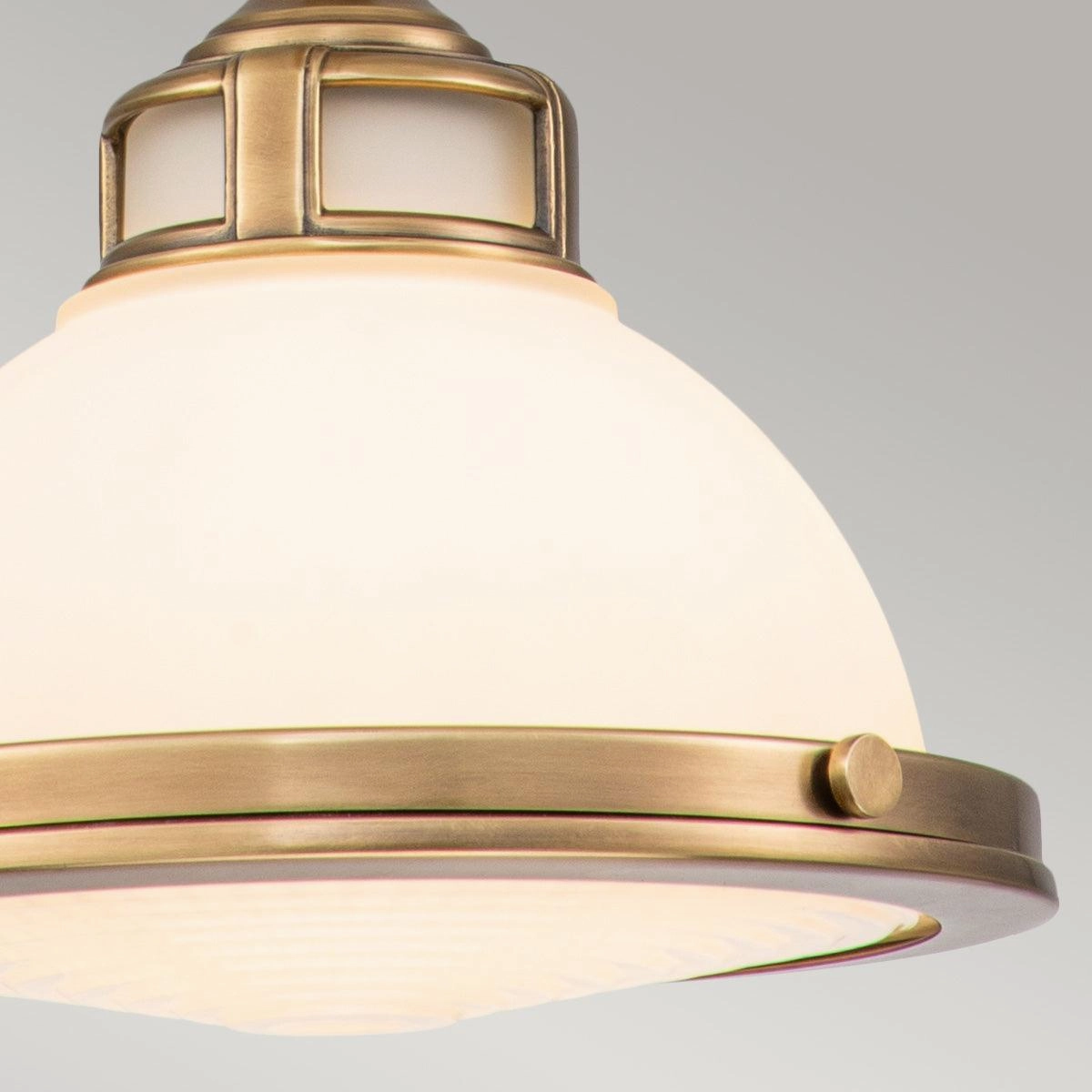 Hinkley Amelia 1 Light Brass Mini Pendant - Glass Shade