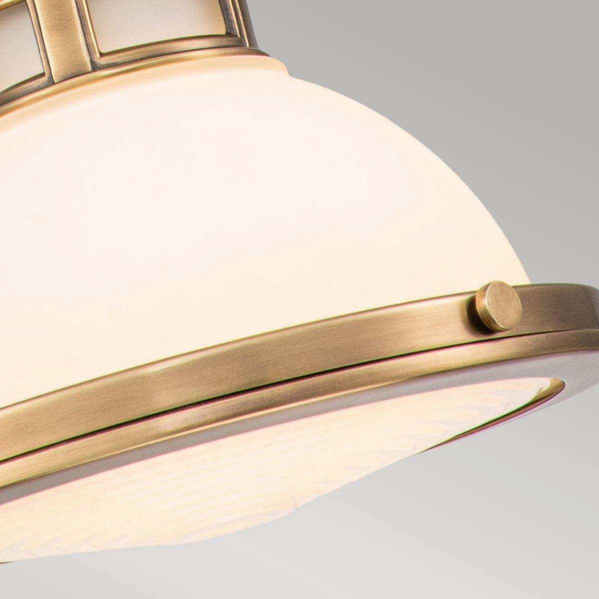 Hinkley Amelia 1 Light Brass Mini Pendant - Glass Shade