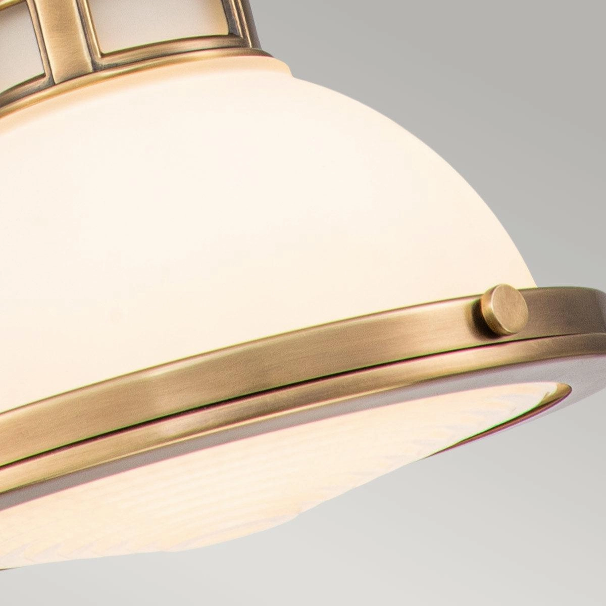 Hinkley Amelia 1 Light Brass Mini Pendant - Glass Shade