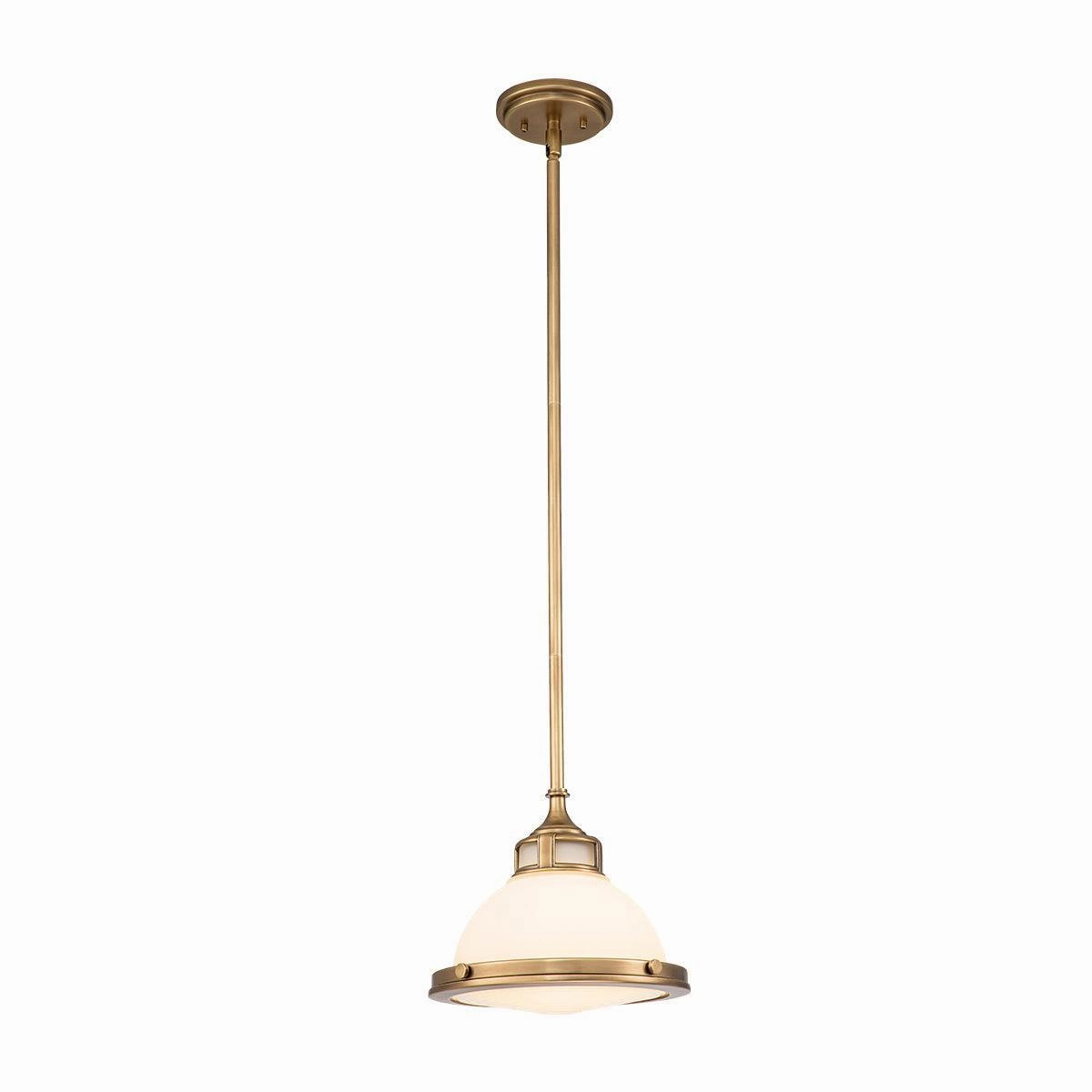 Hinkley Amelia 1 Light Brass Mini Pendant - Glass Shade modern ceiling lamp