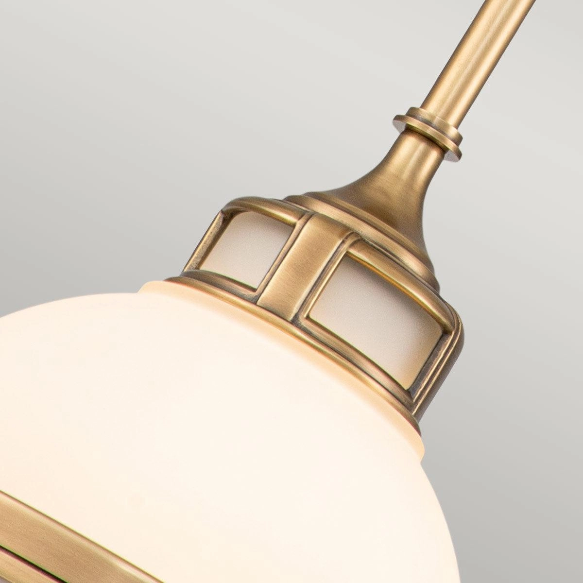Hinkley Amelia 1 Light Brass Mini Pendant - Glass Shade