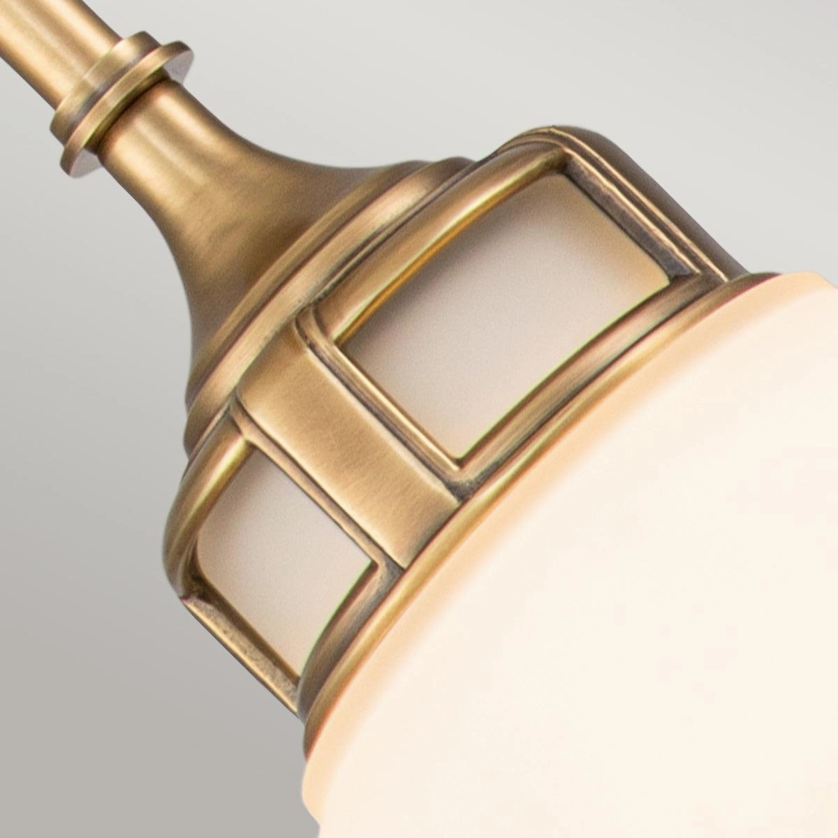 Hinkley Amelia 1 Light Brass Mini Pendant - Glass Shade
