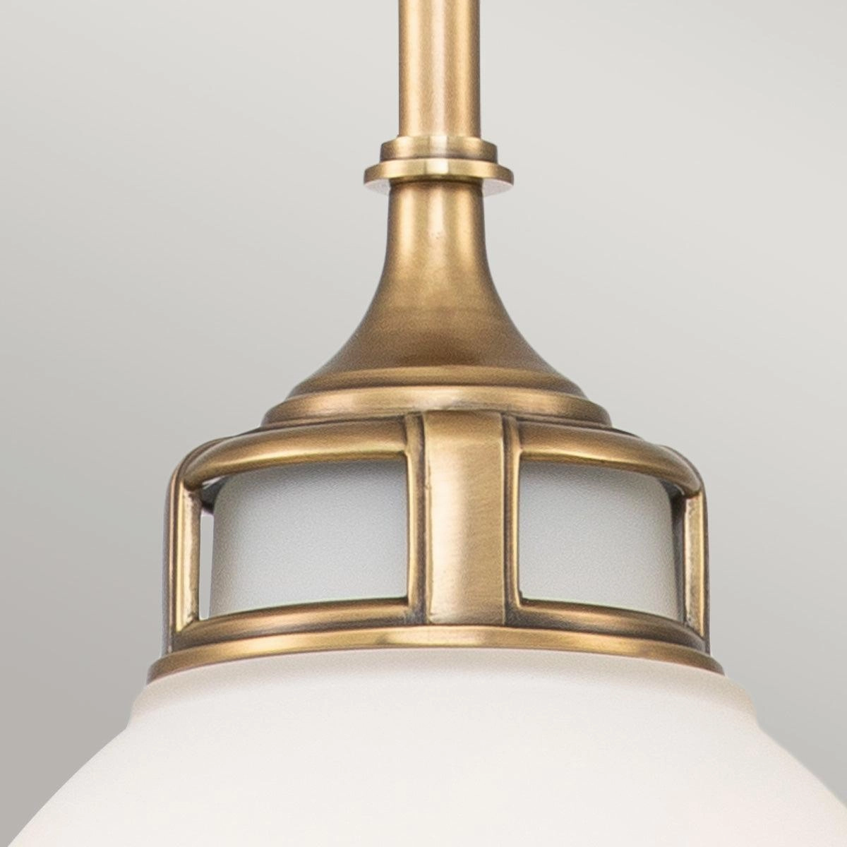 Hinkley Amelia 1 Light Medium Brass Pendant - Frosted Glass