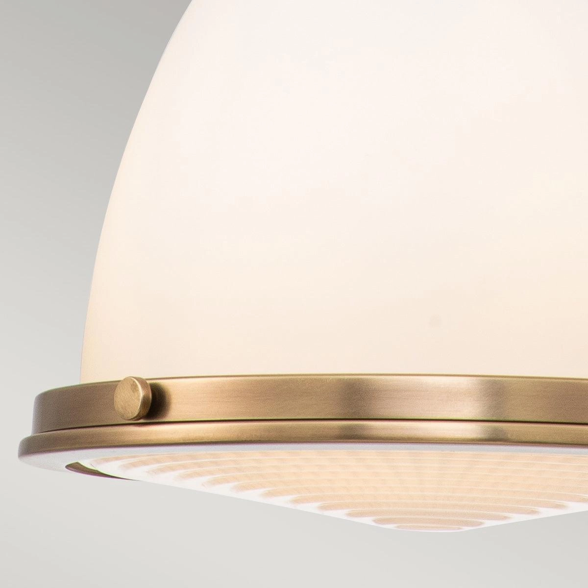 Hinkley Amelia 1 Light Medium Brass Pendant - Frosted Glass