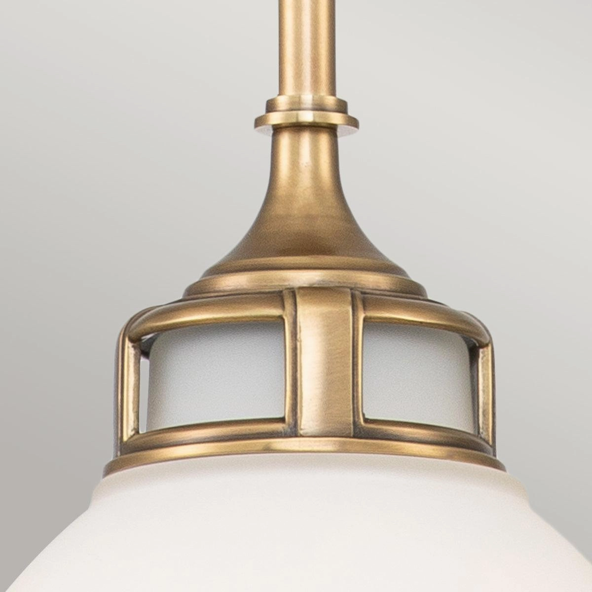 Hinkley Amelia 1 Light Medium Brass Pendant - Frosted Glass
