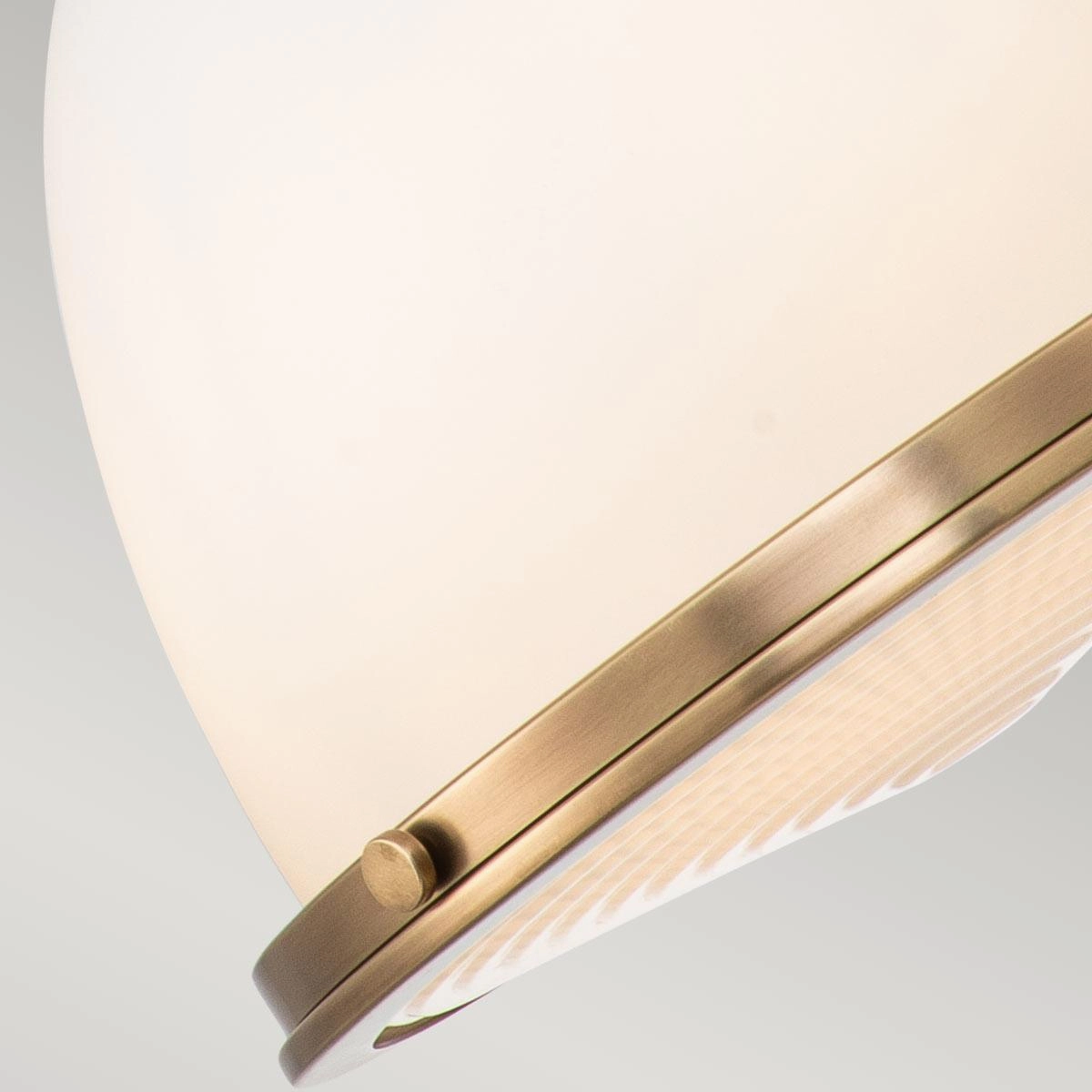Hinkley Amelia 1 Light Medium Brass Pendant - Frosted Glass