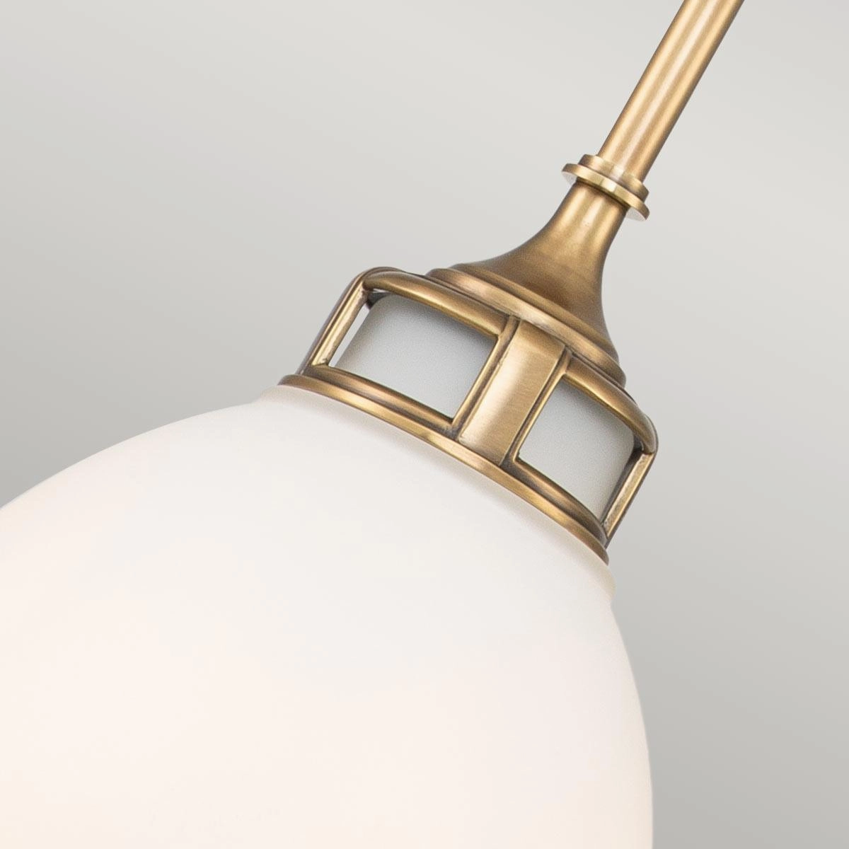 Hinkley Amelia 1 Light Medium Brass Pendant - Frosted Glass