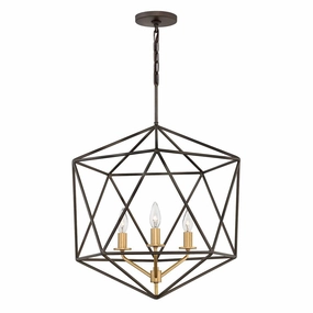 Hinkley Astrid 3 Light Matte Bronze Pendant Chandelier minimalist ceiling light