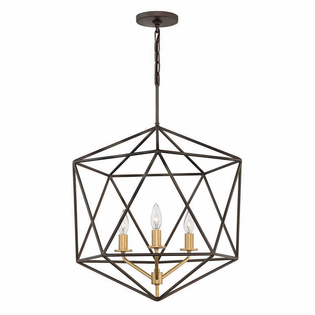 Hinkley Astrid 3 Light Matte Bronze Pendant Chandelier minimalist ceiling light