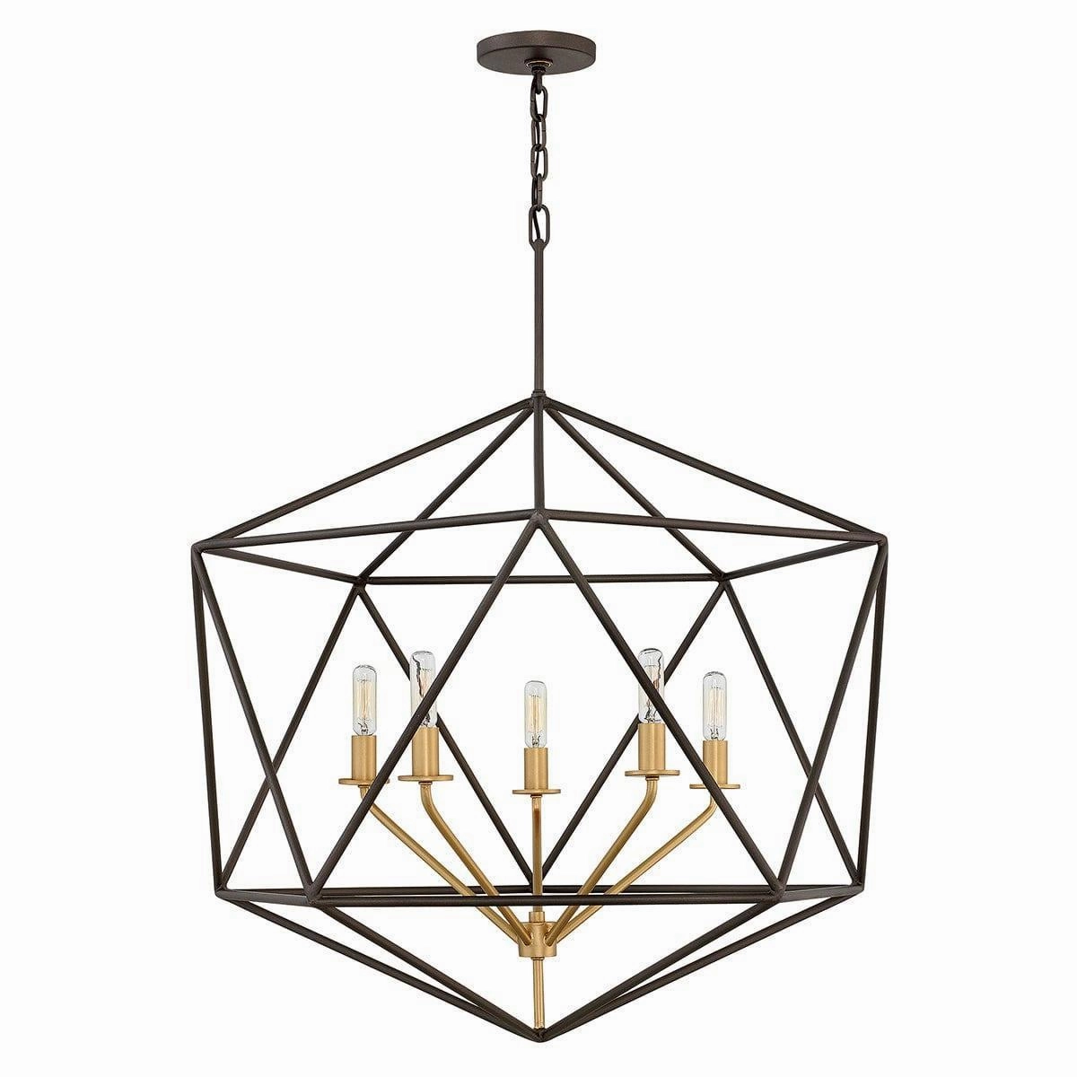 Hinkley Astrid 5 Light Matte Bronze Pendant Chandelier minimalist ceiling light