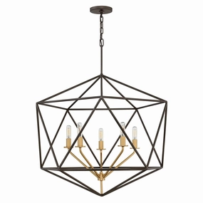 Hinkley Astrid 5 Light Matte Bronze Pendant Chandelier minimalist ceiling light