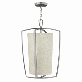 Hinkley Blakely 3 Light Large Brushed Nickel Pendant minimalist ceiling light