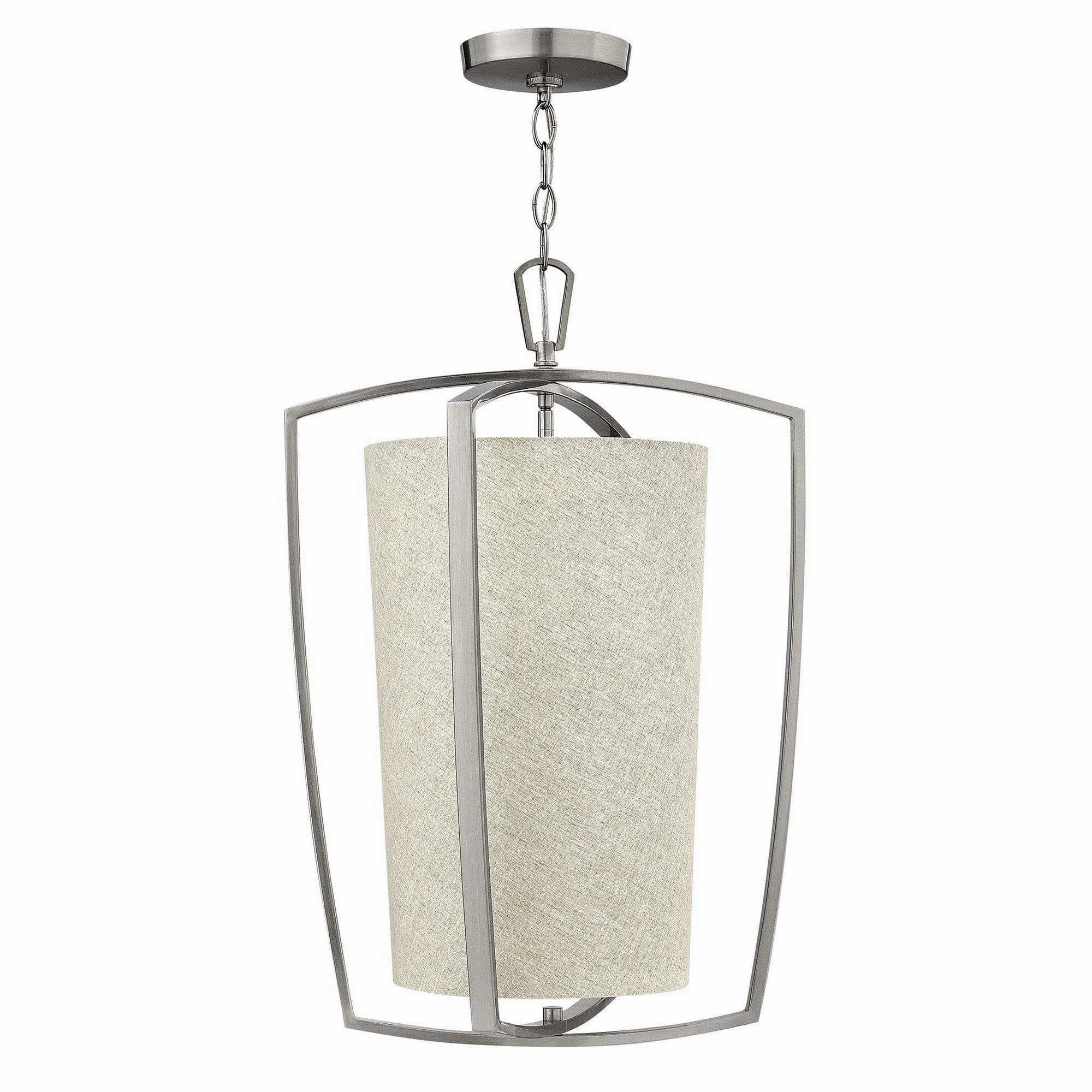 Hinkley Blakely 3 Light Large Brushed Nickel Pendant minimalist ceiling light
