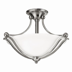 Hinkley Bolla Nickel Art Deco Semi Flush Ceiling Light simple ceiling design light