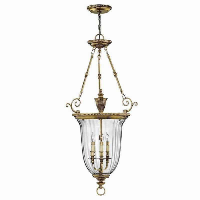 Hinkley Cambridge Solid Brass Large Ceiling Lantern 3 Light modern ceiling lamp