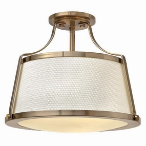 Hinkley Charlotte Antigue Brass Semi-Flush Ceiling Light simple ceiling design light