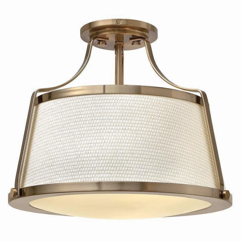 Hinkley Charlotte Antigue Brass Semi-Flush Ceiling Light simple ceiling design light