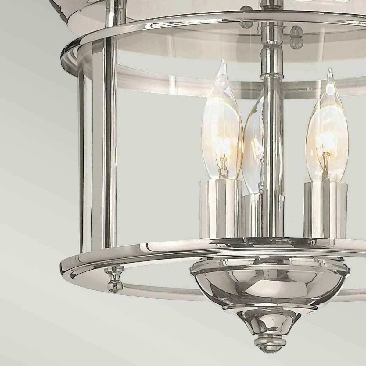 Hinkley Gentry 3 Light Flush Polished Nickel Ceiling Light