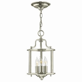 Hinkley Gentry 3 Light Small Polished Nickel Pendant minimalist ceiling light