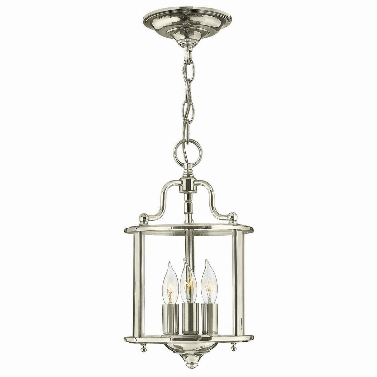 Hinkley Gentry 3 Light Small Polished Nickel Pendant minimalist ceiling light