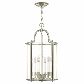 Hinkley Gentry 6 Light Large Polished Nickel Pendant minimalist ceiling light