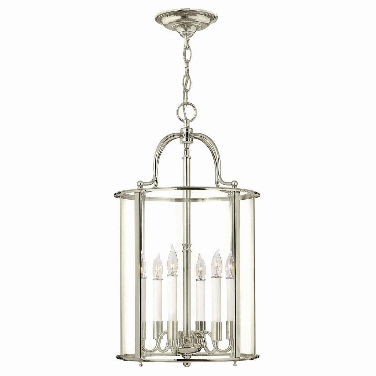 Hinkley Gentry 6 Light Large Polished Nickel Pendant minimalist ceiling light