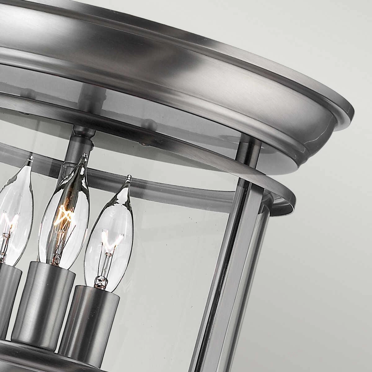 Hinkley Gentry Pewter Flush Mount Ceiling Light