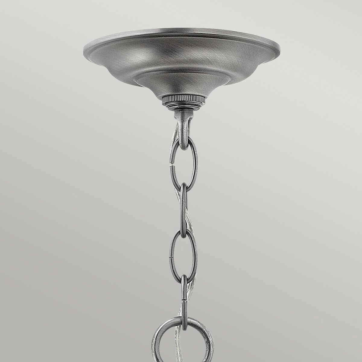 Hinkley Gentry Pewter Small Ceiling Lantern - 3 Light