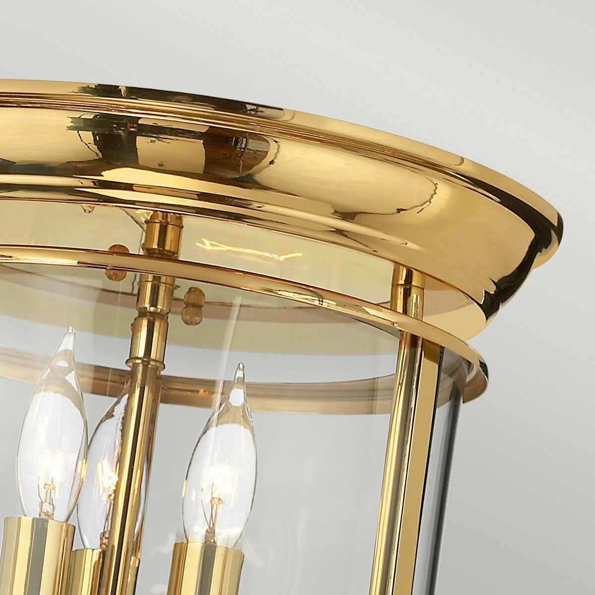 Hinkley Gentry Polished Brass Flush Mount Ceiling Light