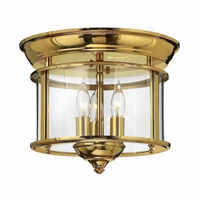 Hinkley Gentry Polished Brass Flush Mount Ceiling Light simple ceiling design light