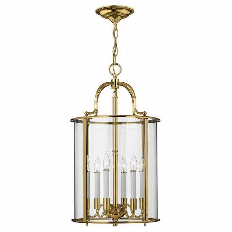 Hinkley Gentry Polished Brass Large 6 Light Ceiling Lantern modern ceiling lamp