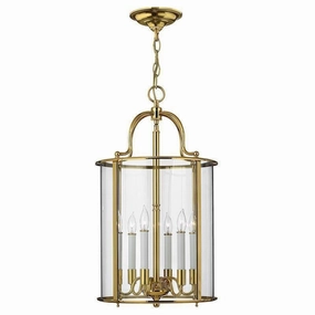 Hinkley Gentry Polished Brass Large 6 Light Ceiling Lantern simple ceiling design light
