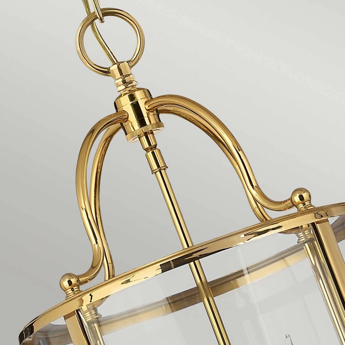 Hinkley Gentry Polished Brass Medium 4 Light Ceiling Lantern