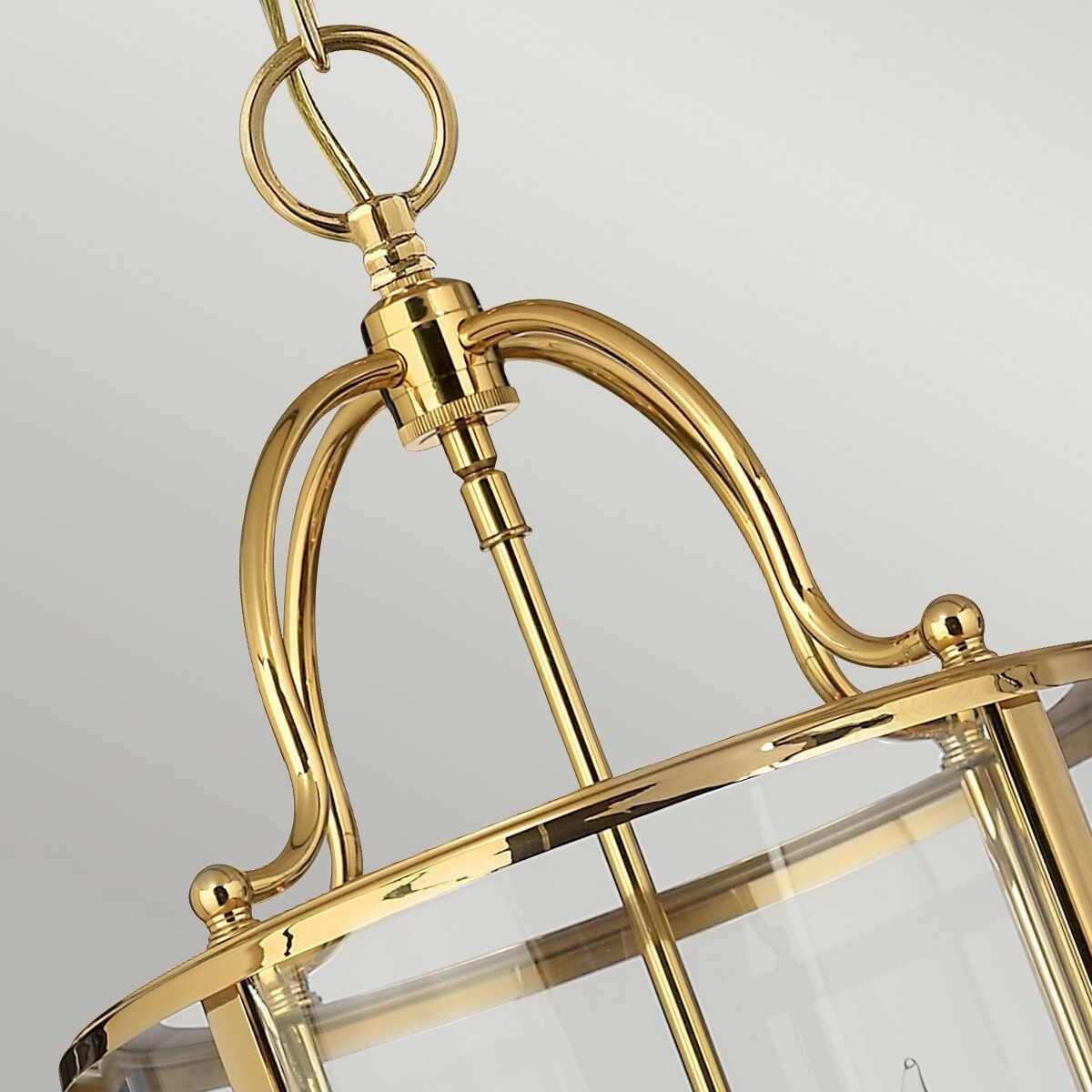 Hinkley Gentry Polished Brass Medium 4 Light Ceiling Lantern