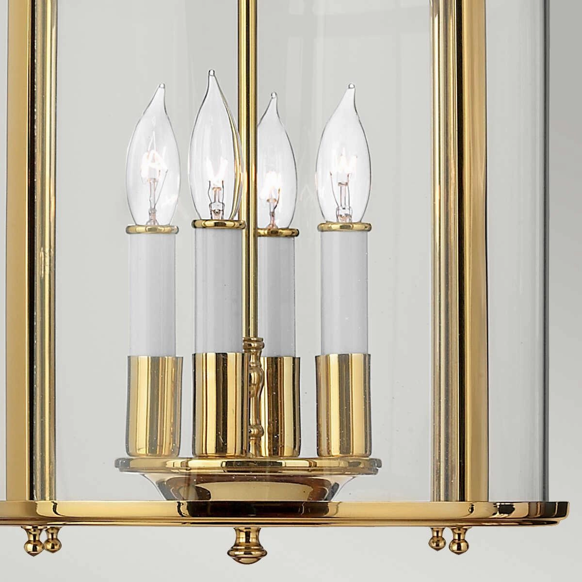 Hinkley Gentry Polished Brass Medium 4 Light Ceiling Lantern