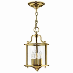 Hinkley Gentry Polished Brass Small 3 Light Ceiling Lantern simple ceiling design light