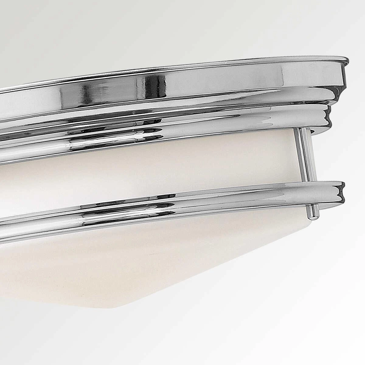 Hinkley Hadley Chrome Art Deco Flush Ceiling Light