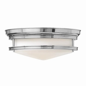 Hinkley Hadley Chrome Art Deco Flush Ceiling Light simple ceiling design light