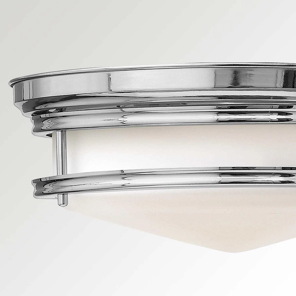 Hinkley Hadley Chrome Art Deco Flush Ceiling Light