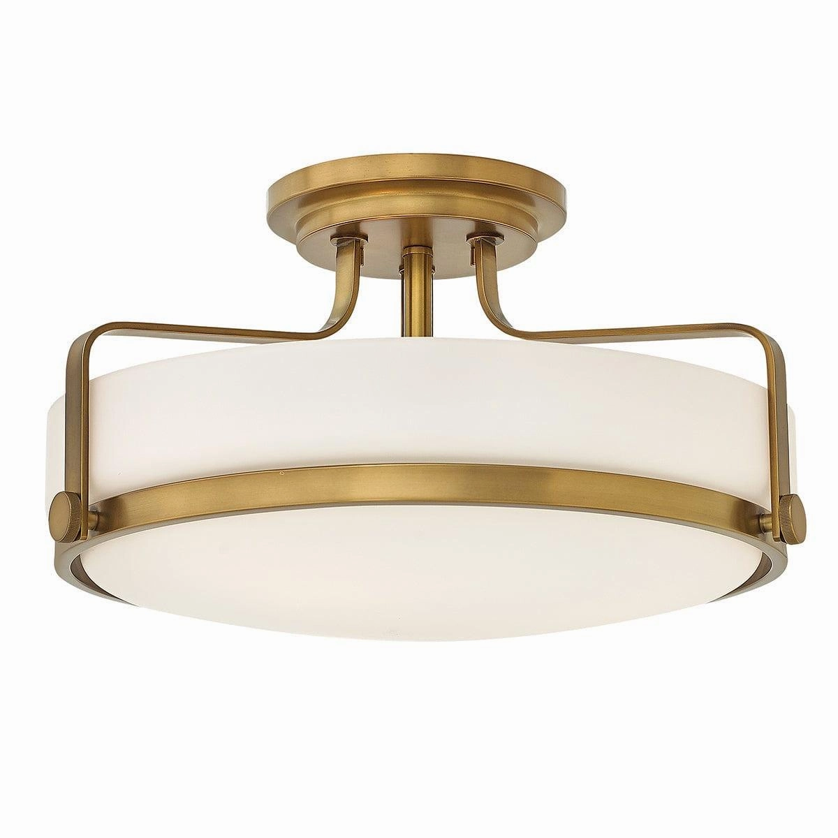 Hinkley Harper Medium Semi Flush Brass Ceiling Light simple ceiling design light