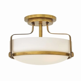 Hinkley Harper Small Semi-Flush Brass Ceiling Light simple ceiling design light